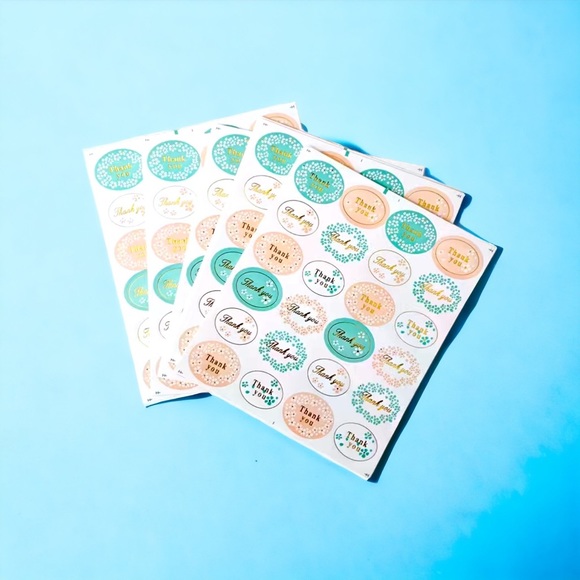 120 Stickers Flower Thank You, PRICE IS FIRM - Picture 2 of 2